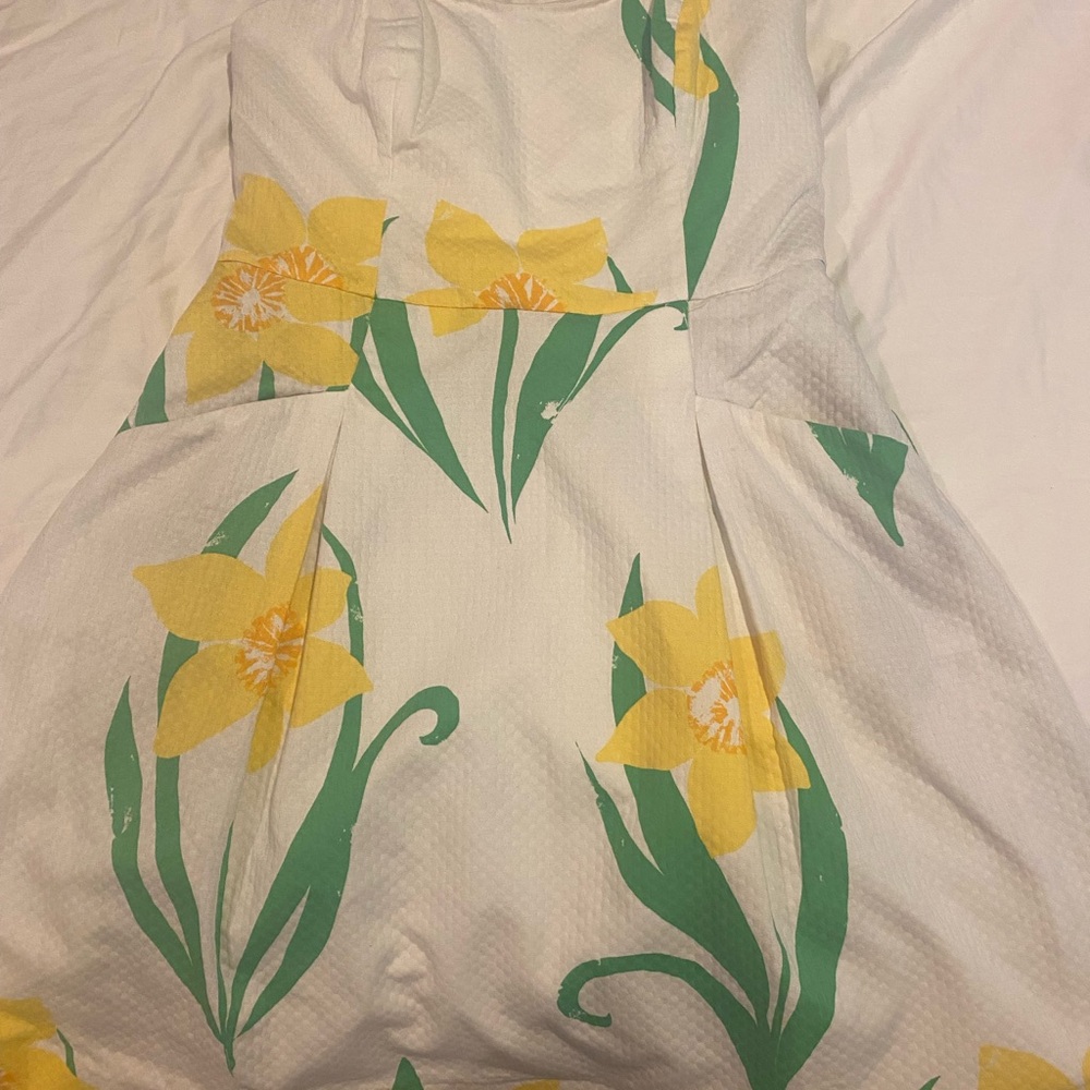 Lilly Pulitzer White Dress with Pink Label